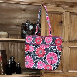Vera Bradley Toggle Tote in Retired Cherry Blossoms Pattern